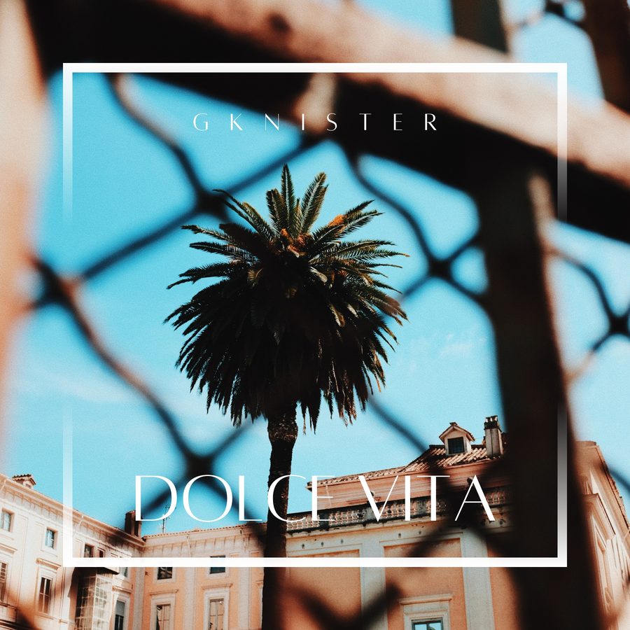 Cover artwork for Dolce Vita by gknister, a palm tree behind a fence against a blue sky